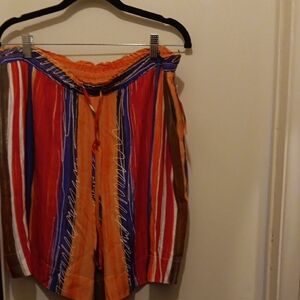 Colorful Striped Women's Shorts